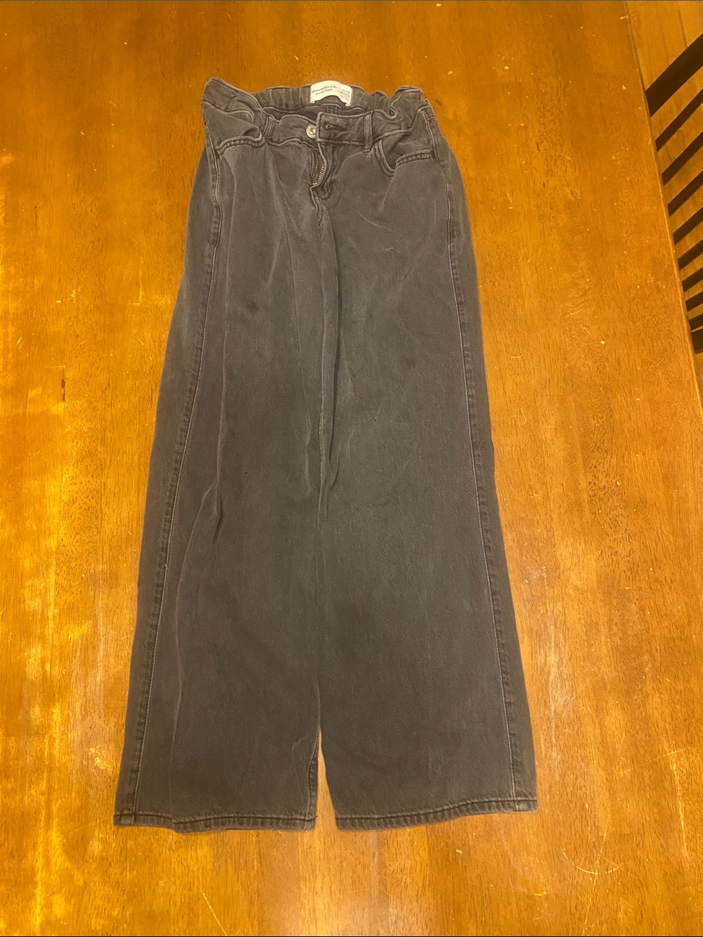 abercrombie kids Black Wide-Leg Jeans for Kids